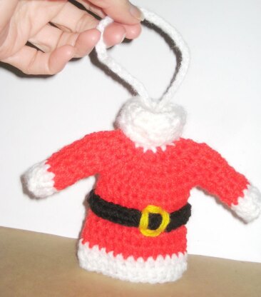 Santa sweater ornament