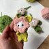 Cute baby flower keychain pattern  no sew English pdf pattern