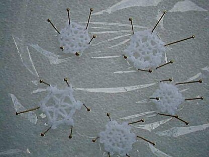 1:12th scale Christmas snowflakes