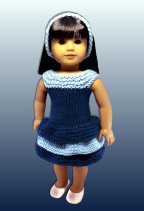 Doll Dress Knitting Pattern. Fits American Girl and 18 inch dolls