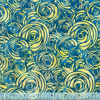 Anthology Canary Blue Baliscapes - Circular Rose Canary