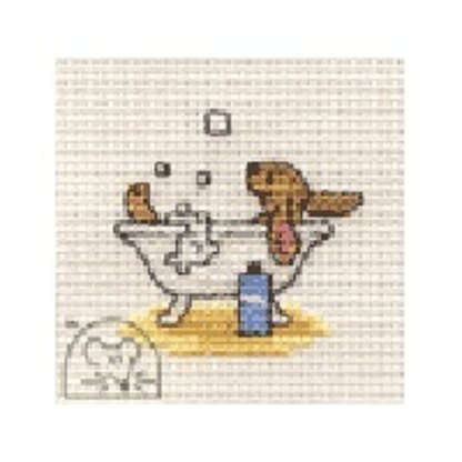 Mouseloft Stitchlets - Bathing Bunny Cross Stitch Kit - 64mm