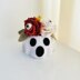 Amigurumi ghost, crochet vase with flowers, Ghost Pot