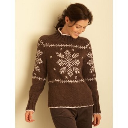 Snowflake Sweaters in Bernat Super Value