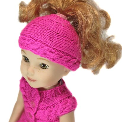 Cable Ponytail Hat - 14" Dolls