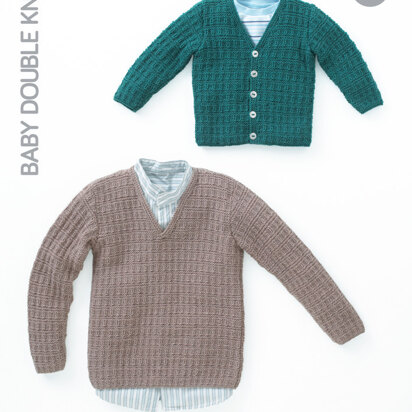 Sweater and Cardigan in Hayfield Baby DK - 4454 - Downloadable PDF