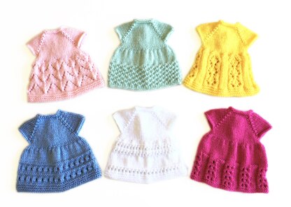 Basic doll plus 6 dresses knitting pattern 19041
