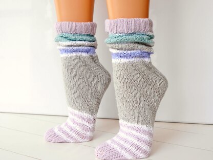 Strickanleitung - SPIRALSOCKEN stricken – ohne Ferse – No.132