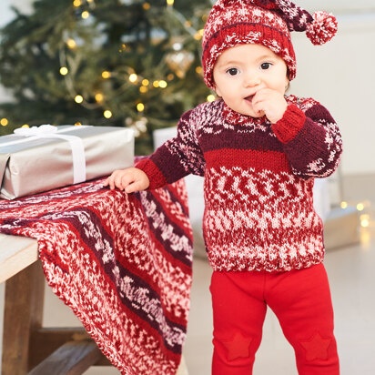 Sweater, Blanket and Hat in Stylecraft Easy Fair Isle Effect - Downloadable PDF