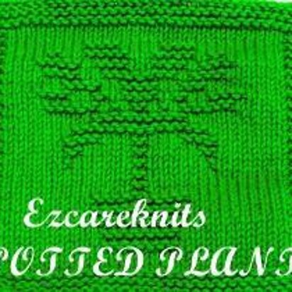 POTTED PLANT Cloth - knitting pattern