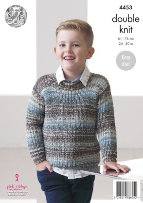 Sweaters, Hat & Scarf in King Cole DK - 4453 - Downloadable PDF