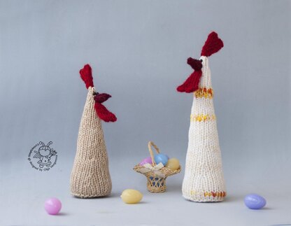 Two Easter Waldorf Roosters