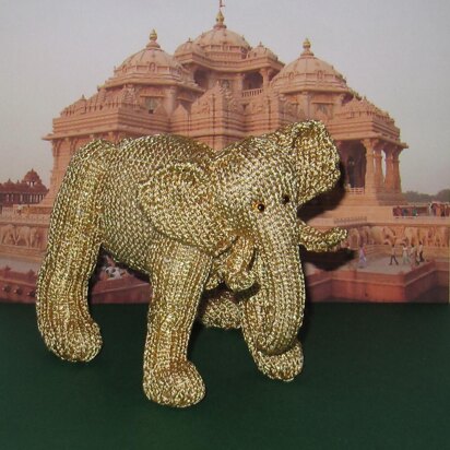 Golden Indian Elephant Toy