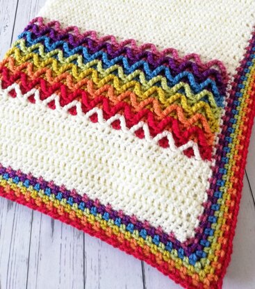 Rainbow  Waves Blanket