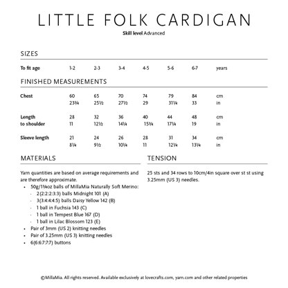 Little Folk Ebook Collection - Knitting Patterns for Children in MillaMia Naturally Soft Merino & Naturally Soft Aran