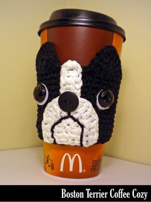 Boston Terrier Coffee Cozy