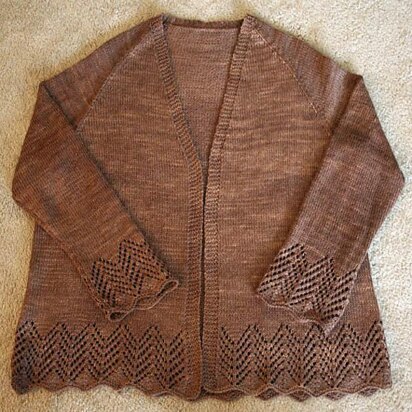 Lace Edge Cardigan - knitting pattern