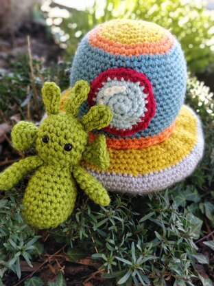 Space Collection crochet Astronaut Alien Spaceship Rocket amigurumi set