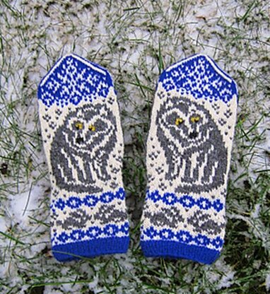 Gray Wolf Mittens