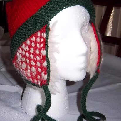 The Let It Snow Thrummed Earflap Hat - knitting pattern