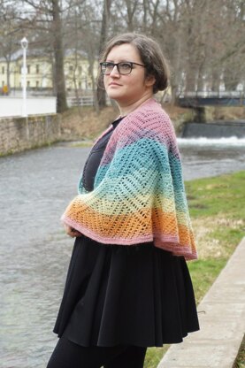 Fiery opal shawl