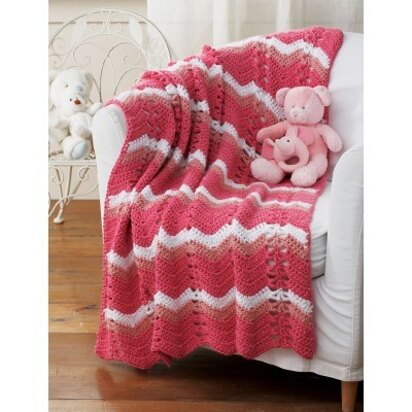 Striped Blanket in Patons Beehive Baby Chunky