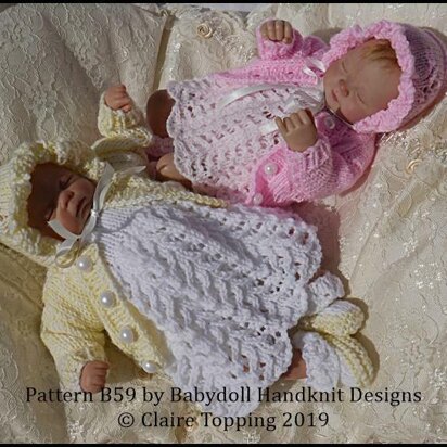 Lacy Dress Set with Flower motif 7-12” doll