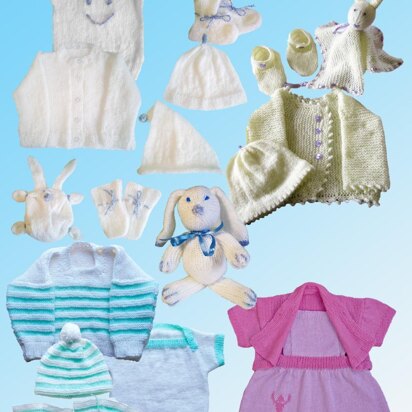 Cute Baby Outfits to Knit in 2 & 3 ply - Rabbit, Ballerina