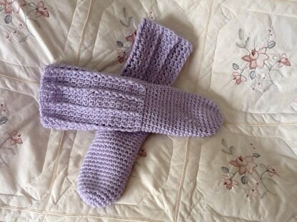 Lady Lavender Crocheted Socks