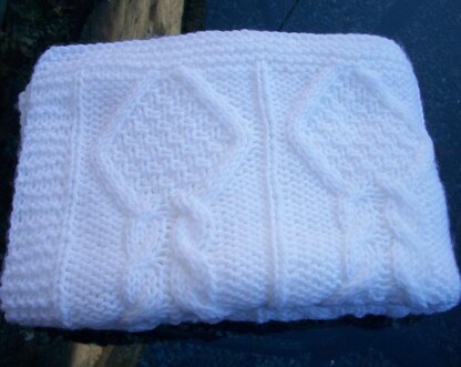 Diamond Cable Baby Blanket