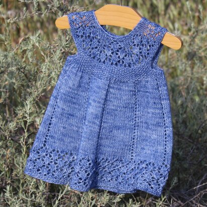 Lovelace Baby Dress - knitting pattern