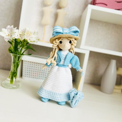 Amigurumi doll, crochet doll, crochet toy, amigurumi toy, Miss 1900s