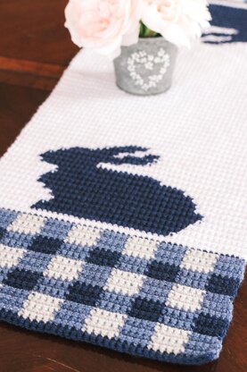 Gingham Bunny Table Runner