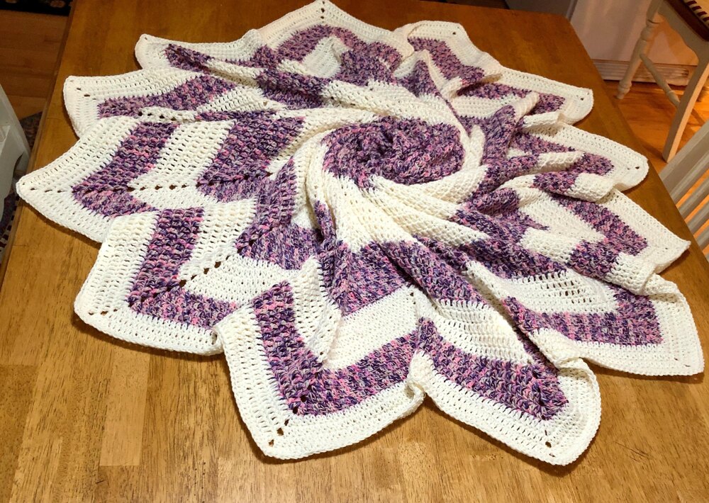 12 pointed discount star crochet blanket