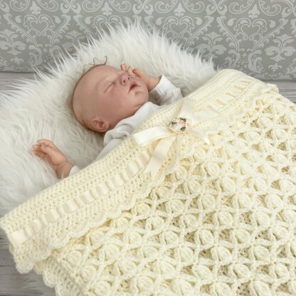 208-Moses Basket Blanket Crochet Pattern - 208