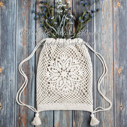 Lotus Drawstring Bag