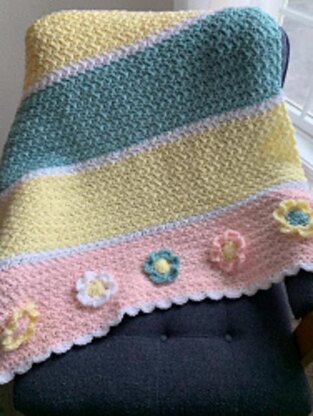 Kathleen Blanket with Flowers