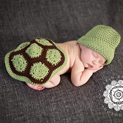Turtle Shell and Hat Newborn Photo Prop Pattern