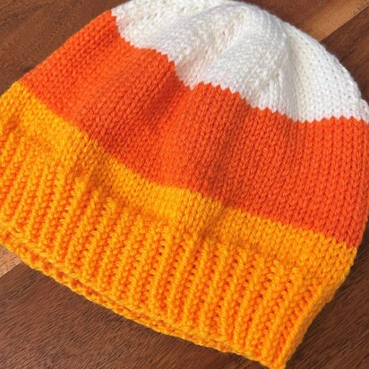 Candy Corn Hat - knitting pattern