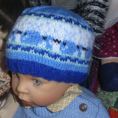 Little whale kids beanie - knitting pattern