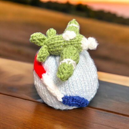 Remembrance Spitfire Plane choc cover / toy - knitting pattern