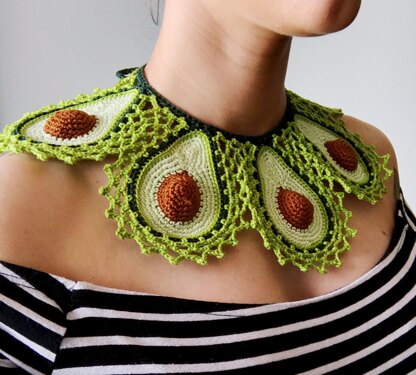 Crochet avocado collar