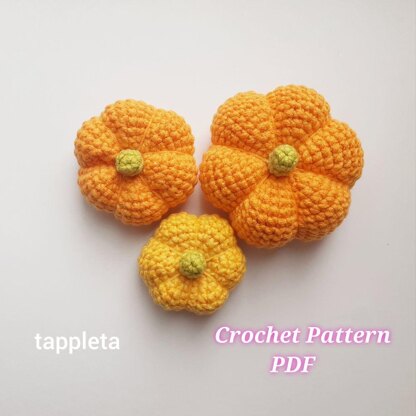 Amigurumi pumpkins 3 sizes crochet pattern