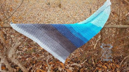 Winter Skies Triangle Shawl