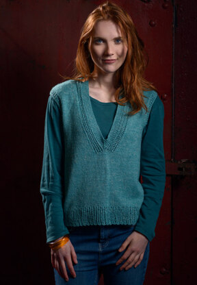 V-Neck Sleeveless Top in The Fibre Co. Meadow - Downloadable PDF