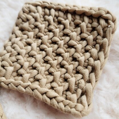 Tunisian Textured Coasters