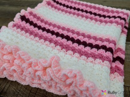 Sweet Pea Wattle Stitch Crochet Blanket