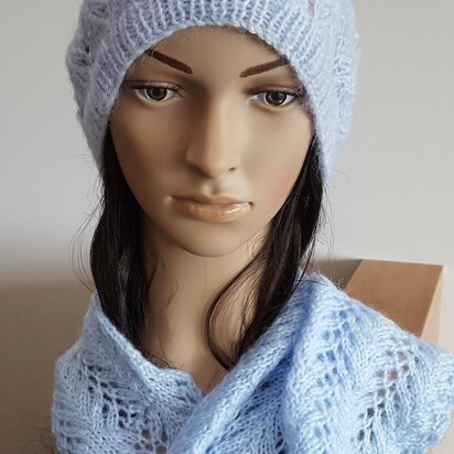 Shelley - lace scarf and beanie - knitting pattern