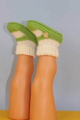 Baby One Button Sock and Slipper Booties