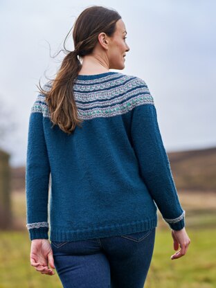 Adele Women’s Slipstitch Yoke Jumper By Sarah Hatton in West Yorkshire Spinners - WYS1000275 - Downloadable PDF